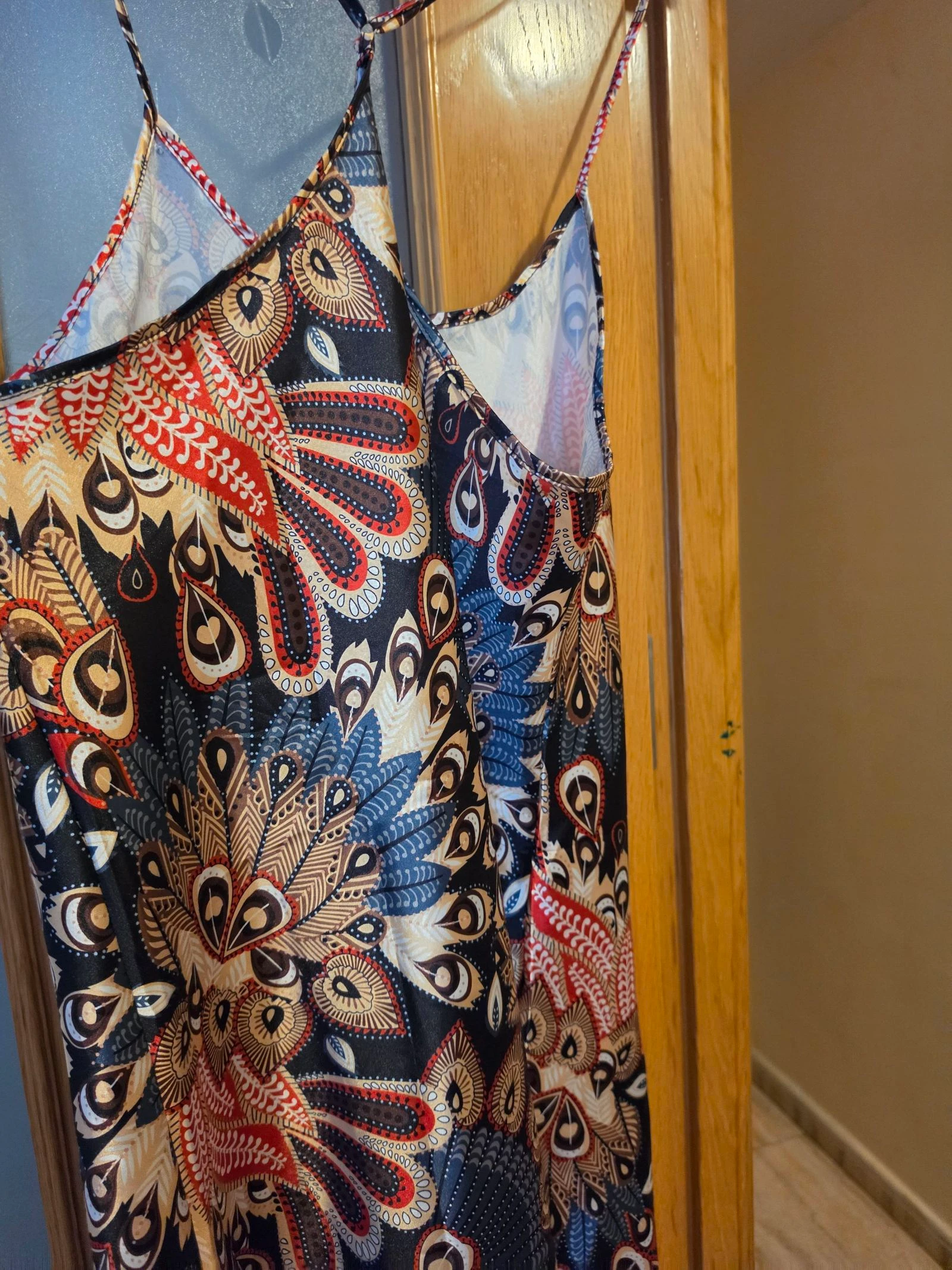 Vestido/Camisola de cetim estampado – photo 4